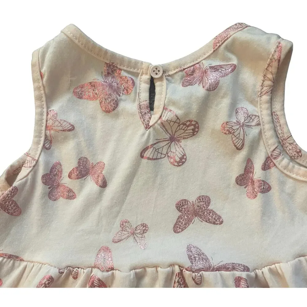 Tahari Girl's Butterfly Print Dress Sz 6